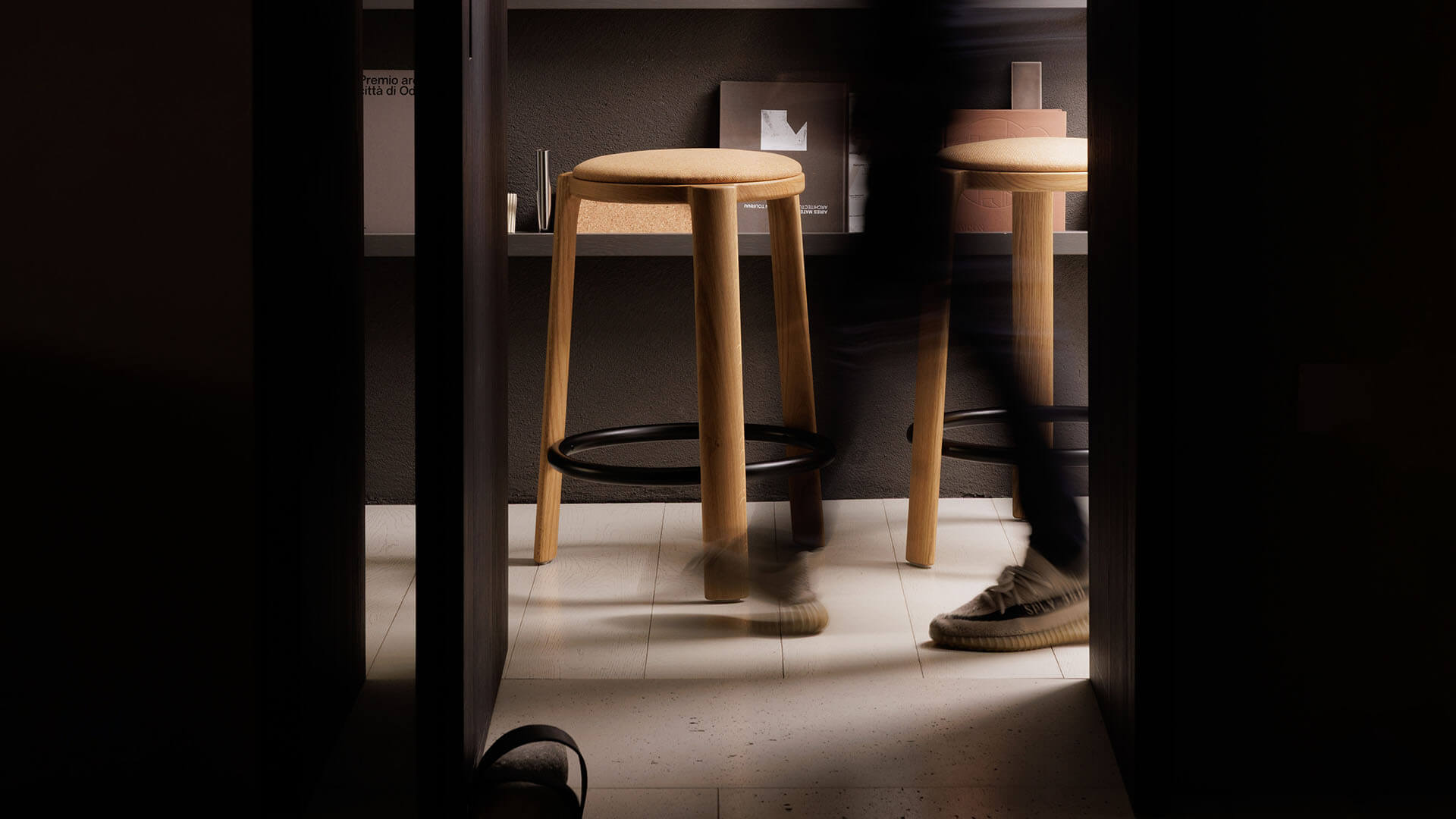 True Design Stool Model Cute - solid wood stool -True Design%
